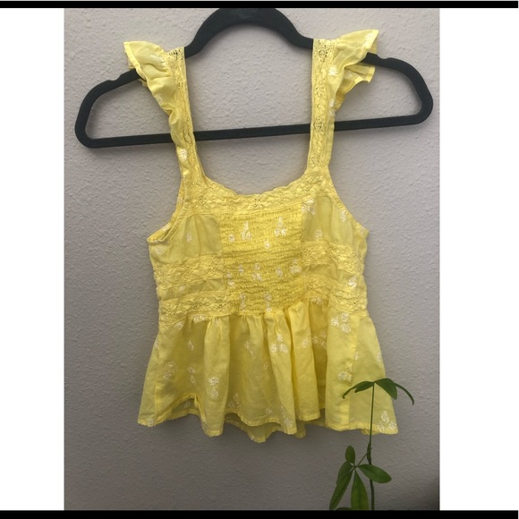 Free People Ruffle Yellow Tank - Picture 3 of 5